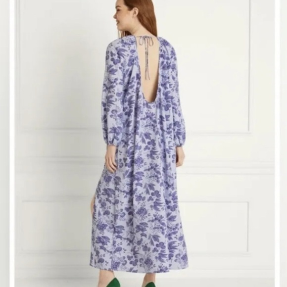 Hill House The Simone Dress Size S Lilac Tonal Floral Modest Floral Holiday - Picture 5 of 8
